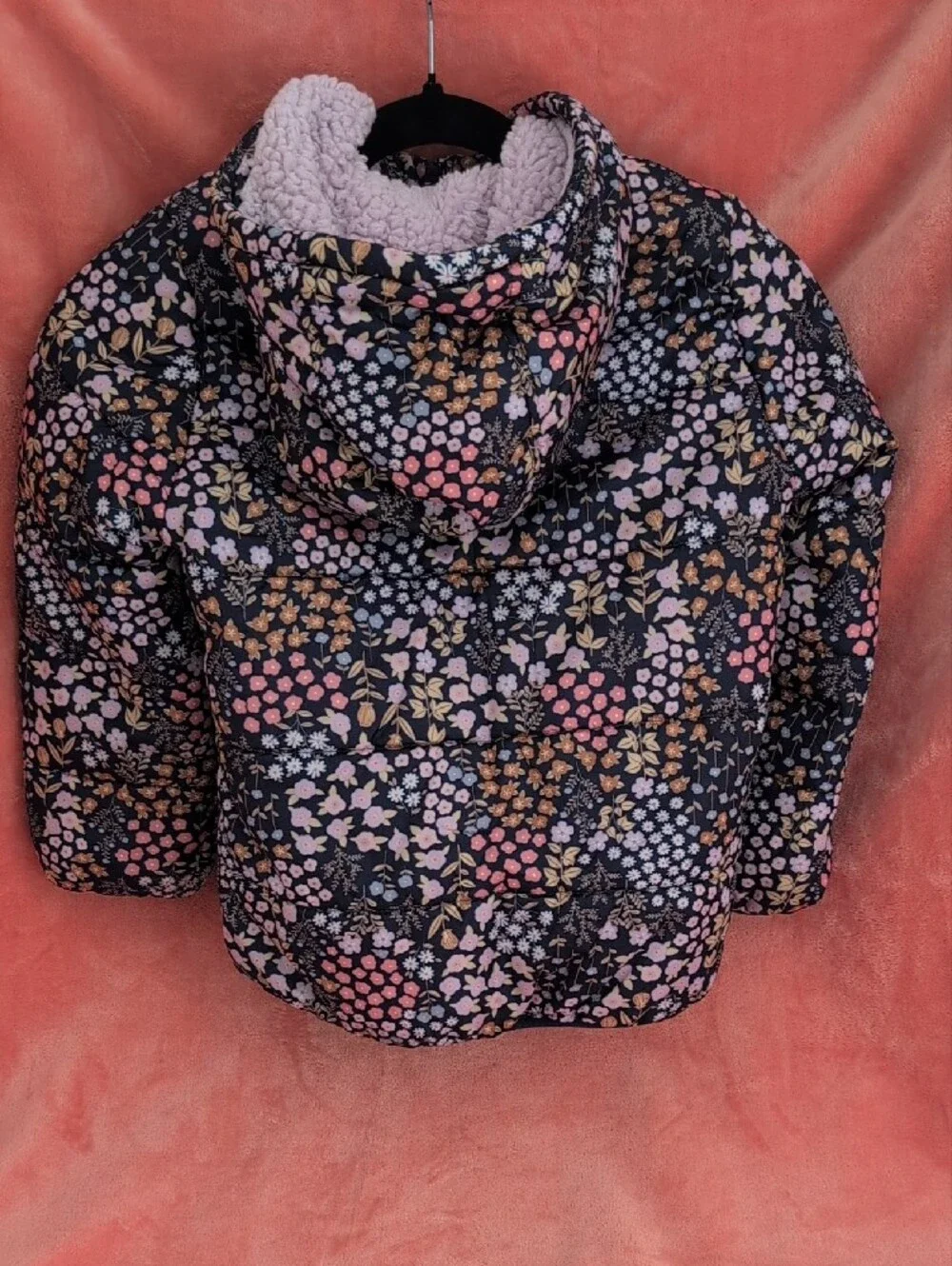 Carter's Girls Floral Hooded Puffer Winter Jacket